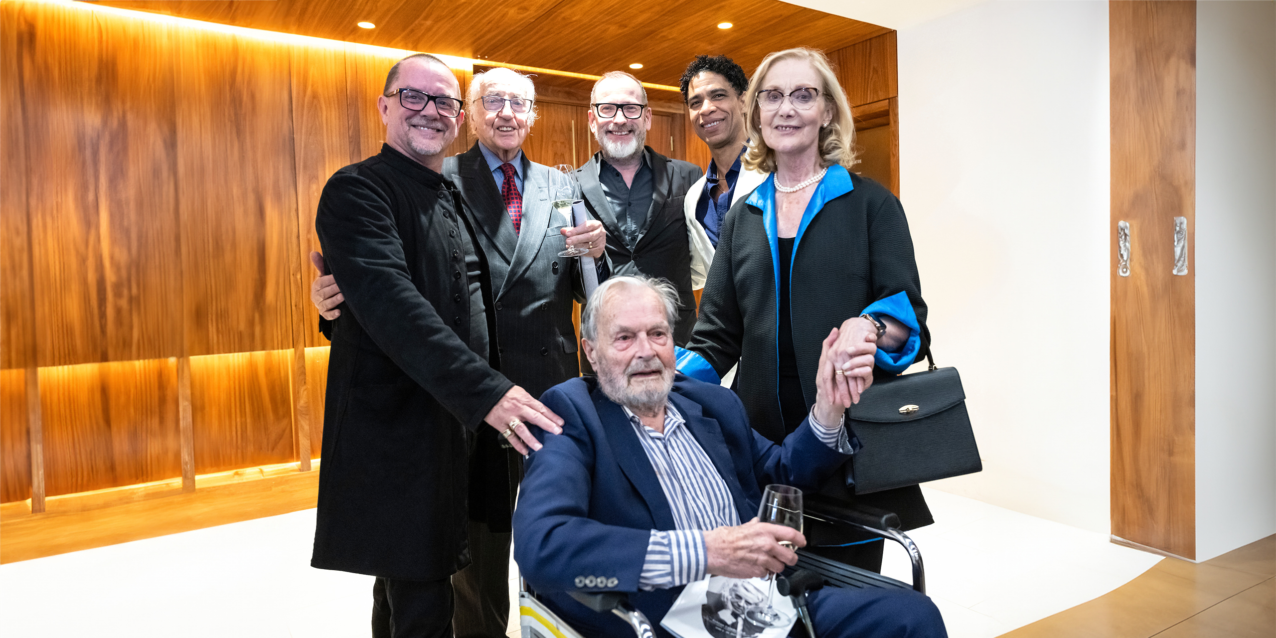 Iain Webb, Ronald Hynd, Kevin O&#8217;Hare, Carlos Acosta, Margaret Barbieri, and Sir Peter Wright | Photo by Foteini Christofilopoulou
