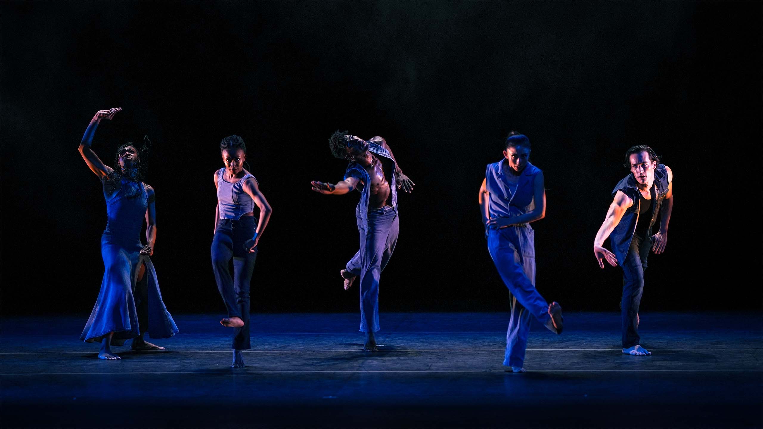 Leslie Andrea Williams, Meagan King, Lloyd Knight, So Young An, and Jacob Larsen in Jamar Roberts’s We the People | Photo by Isabella Pagano
